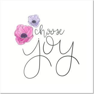 Choose Joy Floral T-shirt Posters and Art
